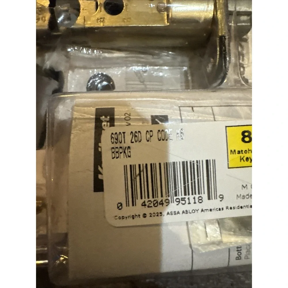Kwikset 690t 26d Tylo Entry Knob & Single Cylinder Deadbolt Combo Satin Chrome